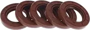 X AUTOHAUX Universal Oil Seal TC Double Lip W Steel Spring Seal Ring Rotary Shaft Seal 26x42x7mm High Pressure FKM Rubber Brown 5 Pcs