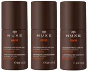 3 NUXE Paris No Marks Stains 24h Antiperspirant Roll On Deodorant for Men 50ml