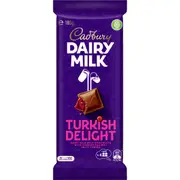 Cadbury Dairy Milk Turkish Delight Chocolate Block 180g