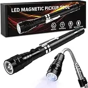 OGEEON Magnetic Tool with LED, Telescopic, Adjustable Neck, Dad Birthday Gifts for Men, Grandpa, Fathers Day Presents, Gadgets for Men Him