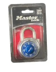 Master Lock 1506D Combination Padlock,Center,Blue/Silver