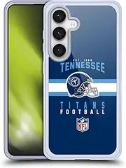 Head Case Designs Officially Licensed NFL Helmet Typography Tennessee Titans Graphics Soft Gel Case Compatible with Samsung Galaxy S24 5G