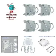 Weather-Proof Heavy-Duty Mounting Hardware Kit for TV Antenna & Security Cameras