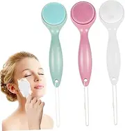 ASAKKURA Silicone Face Scrubber Facial Exfoliator Tool Handheld Cleansing Skin Brush Gentle and Soft for Face Wash Brush
