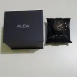 ALBA 雅柏錶 三眼可計時 黑色錶