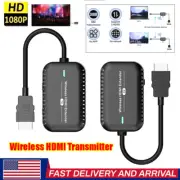 30m Wireless HDMI Extender Video Transmitter & Receiver Laptop PC To TV Monitor