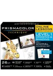Prismacolor Technique, Art Supplies with Digital Art Lessons Level 1 Animals
