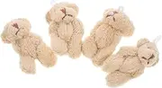 Kisangel 4pcs Mini Plush Bear Pendant Tiny Bear Toys Decorative Decor Multi-Function Pendant
