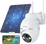 4G LTE Cellular Solar Security Camera Wireless Outdoor, No WiFi Needed, Solar Powered IP65 Waterproof, 2K Color Night Vision, 2 Way Talk, PIR Motion Alerts for Off-Grid Farm, Ranch, Rural Property