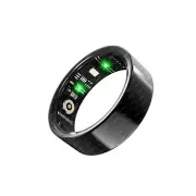 Powertech Smart Ring IP68 Blood Oxygen Heart Rate Sleep Monitor Black - Small