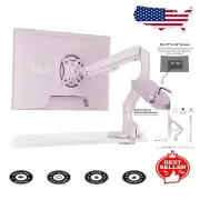 Stylish Pink Single Monitor Arm Desk Mount - Fits 32" Monitors, 19.8 lbs
