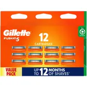 Gillette Fusion Manual Mens Razor Blades 12 Razor Blades