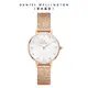 Daniel Wellington 手錶 Petite Lumine 28mm 星辰系列貝母盤麥穗鋼琴錶-冰川白-三色任選(DW00100590 DW00100592 DW00100594)/ 玫瑰金