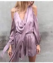 BNWT Zimmermann Sueded Billow Playsuit Size 1 MINK
