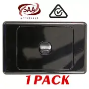 1 x 1 Gang BLACK Wall Switch - 2 Way Switching - Electrical Light Switch - SAA
