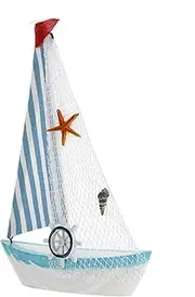 CORHAD 1Pc Lovely Sailing Boat Model Delicate Net Sailing Decoration Home Craft Ornament for Graduation Birthday Elegant Retro Decor