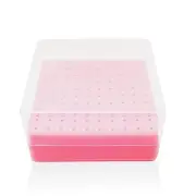 Portable Nail Drill Bits Holder Dustproof Storage Container Box with 100 Holes