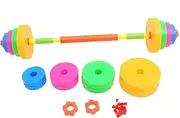 PENIKOKO 1Set Adjustable Dumbbell Weight Fun Exercise for Arm Strength Training Bright Colors for Young Athletes and Fitness Play Adjustable Plastic Barbell