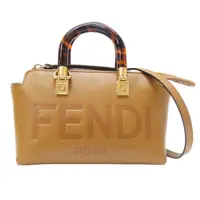 在飛比找Yahoo奇摩購物中心優惠-【二手名牌BRAND OFF】FENDI 芬迪 駝色 牛皮 