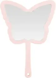 Hand Mirror with Handle Handheld Small Mirror Cute Butterfly-Shaped Hand Held Mi