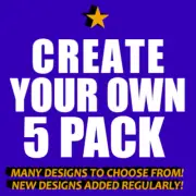 Five 5 Pack of Pin-back Badge Buttons. 1.25 inch CHOOSE ANY FROM OUR LISTINGS