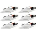6 Pack Sunlite 9 Watt LED Retrofit Downlight, Dimmable, Medium Base, Cool White