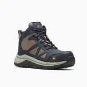 MERRELL WORK Men's Fullbench Speed Mid Carbon Fiber Toe Work Boot Navy - J003329