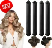 Heatless Hair Curler 4PCS Headband No Heat Soft Sleep Curls Black