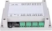 TCP/IP Remote Controller Module 8‑Channel Relay Switch/AC 10A Ethernet Web Control for Home Automation (White)