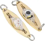 2Pcs Fishing LED Lure Light Eye Shape Artificial Flashing Light Bait Underwater Lure Lamp