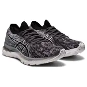 ASICS Women's Gel-Nimbus 23 Knit Running Shoes, Sheet Rock/Black