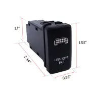 Blue LED Light Bar Switch Push Button For Toyota Highlander 2001-2007 (for: Toyota)