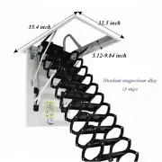 Loft Wall Ladder Stairs Attic Folding Ladder 90*80 cm/35.4*31.5 inch 13 Steps