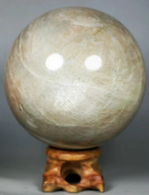 1.76lb Green Moonstones Rock Quartz Crystal sphere Ball Reiki Stone / Stand