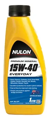 NUL-PM15W40-1 NULON Premium Mineral 15W40 Engine Oil, Each
