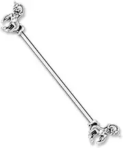 [PiercedOff] 316L Surgical Steel Unicorn ends Industrial Barbell, Stainless Steel