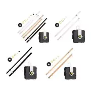 Wall Clock Movement Mechanism Battery Operated Making W/ Hands Long Shaft