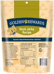 Golden Rewards Duck Jerky Dog Treat 16 oz