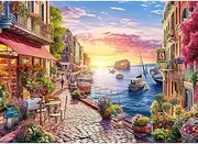 Chalzidar 1000 Piece Puzzle, Charming Streets Scene, Scenic Style, Jigsaw Puzzle for Adults, 19.69 x 27.56 Inches