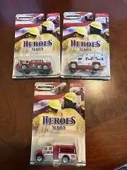 Matchbox Fire Engine Heroes Series Set Of 3 new in package Vtg 2001