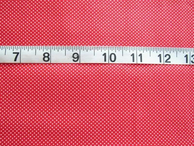 1 7/8 yd Cotton Fabric "Dottie" for MODA, Red with Tiny Dots