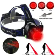 Red LED Hunting Headlamp Light Head Torch Lamp Work Flashlight Hog Coyotes Hunt