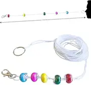 Brock Beaded String – Vision Convergence Training with 5 Sliding Beads – Coordination & Focus Training for Sports & Activities and more, 10 foot