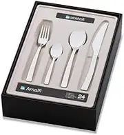 Tablekraft Amalfi Cutlery 24-Pieces Set,Silver