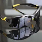 Cycling Glasses Mens Outdoor Goggles Mountain Bike Bicycle Polarized Sunglasses Glasses black/yellow