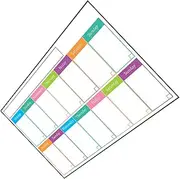 DOITOOL Sticky Adhesive Weekly Dry Erase Calendar Refrigerator Whiteboard Planner Removable Erasable Wall Sticker for Schedules Reminders