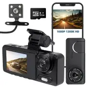 Dual Dash Camera Front and Rear Dashcam, Parking Monitor, Loop Recording