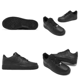 【NIKE 耐吉】休閒鞋 Air Force 1 07 運動 男鞋 女鞋 經典款 AF1 皮革 穿搭 全黑 黑(CW2288-001)