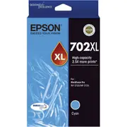 Original Epson 702XL Cyan Ink Cartridge WF-3720 WF-3725 T345292