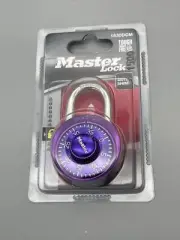 Master Lock Combination Padlock for Gym & School Lockers, Purple, 1530DCM